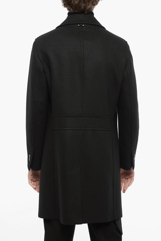 Wool Blend Easy Fit Double Breasted Coat