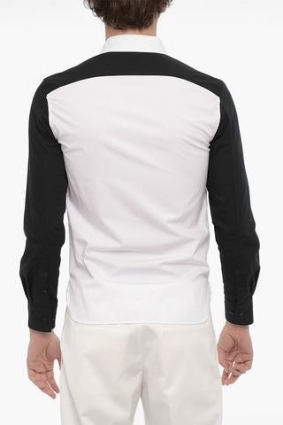 Poplin Cotton Shirt with Spread Collar