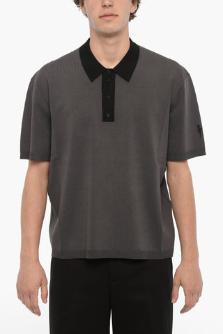 3-Buttons Polo Shirt with Ribbed Edges