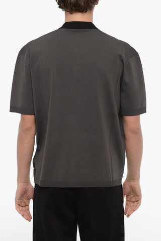 3-Buttons Polo Shirt with Ribbed Edges