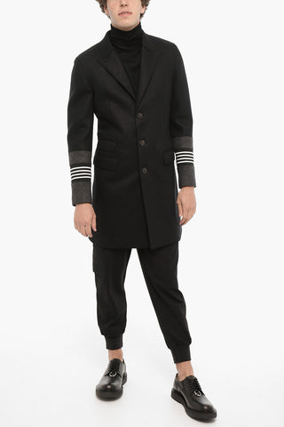 Unlined TRAVEL STRIPED Skinny fit Coat