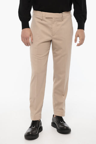 Virgin Wool Blend Slim Fit Pants