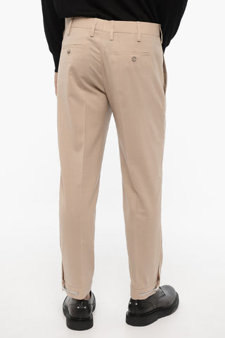 Virgin Wool Blend Slim Fit Pants