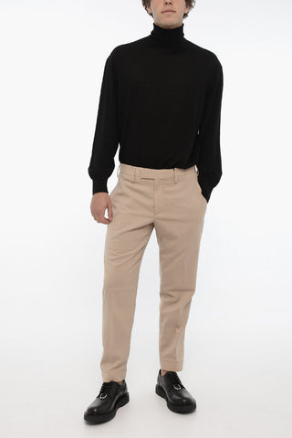 Virgin Wool Blend Slim Fit Pants