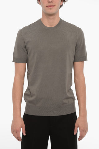 T-shirt Girocollo a Tinta Unita