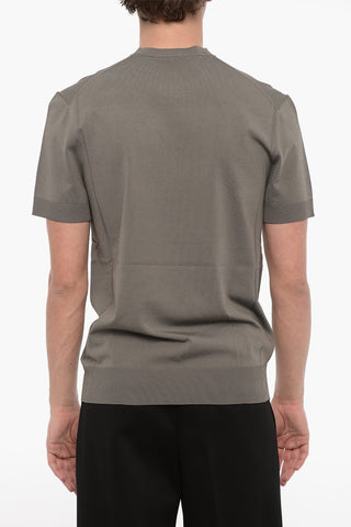 T-shirt Girocollo a Tinta Unita