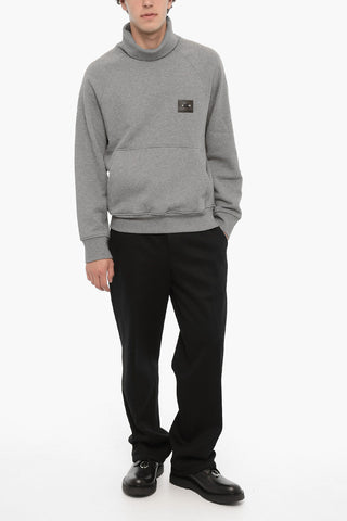 High-Neck Cotton Sweatshirt ICONIC PIERCING