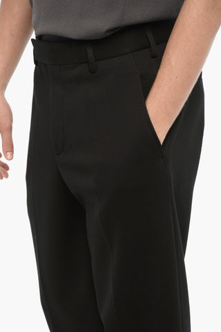 Loose-Fit Neoprene Trousers with Belt Loops