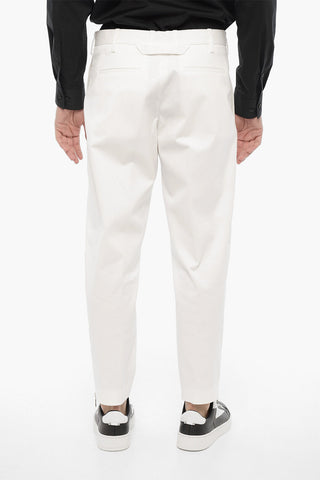 Stretch Cotton TOM Pants with Ankle Zip