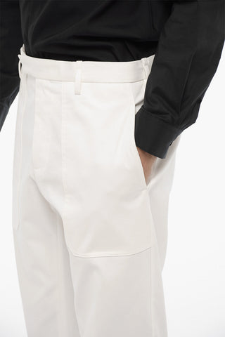 Stretch Cotton TOM Pants with Ankle Zip