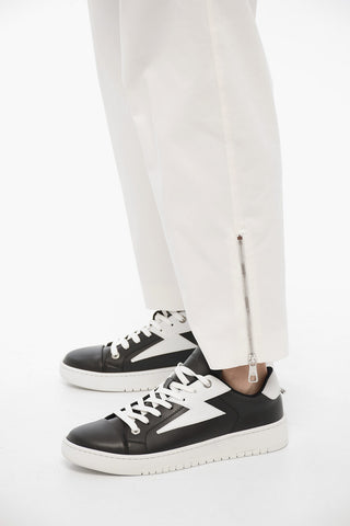 Stretch Cotton TOM Pants with Ankle Zip