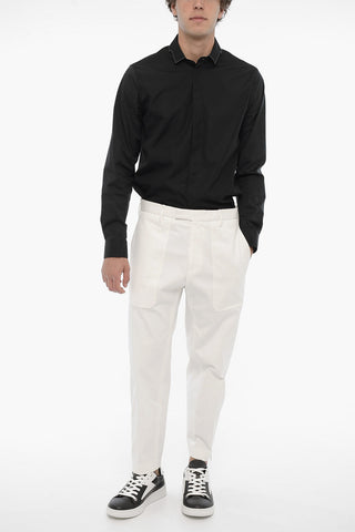Stretch Cotton TOM Pants with Ankle Zip
