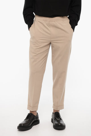 Slim Fit REM Pants with Cuffed Hem
