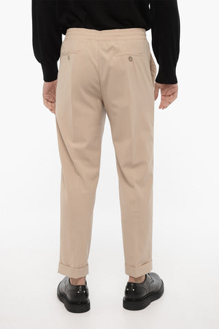 Slim Fit REM Pants with Cuffed Hem