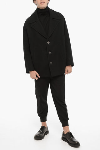 Peacoat Oversize in Misto Lana 