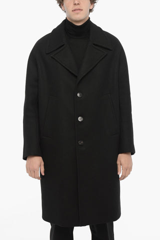 Cappotto in Misto Lana KIMONO con Tasche a Filo