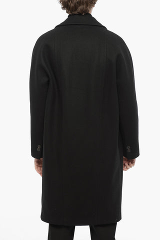 Cappotto in Misto Lana KIMONO con Tasche a Filo