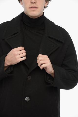 Cappotto in Misto Lana KIMONO con Tasche a Filo