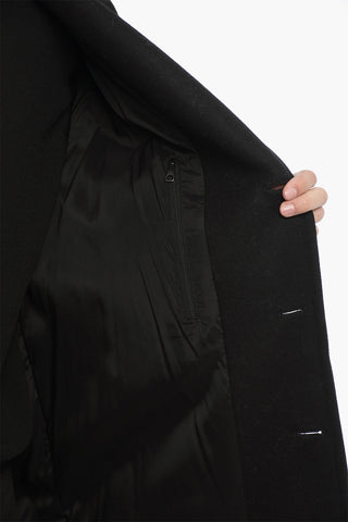 Cappotto in Misto Lana KIMONO con Tasche a Filo
