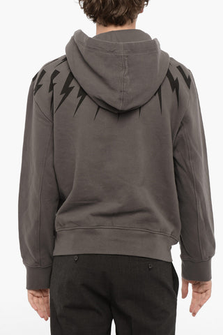 Felpa Hoodie Easy Fit con Stampa Thunderbolt