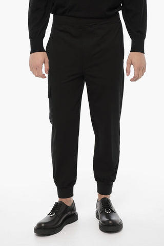 Skinny-Fit Cargo Pants with Elastic Waist