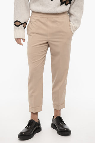 Slim Fit REM Pants with Cuffed Hem