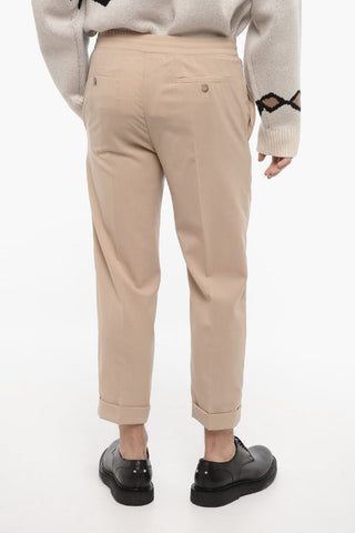 Slim Fit REM Pants with Cuffed Hem