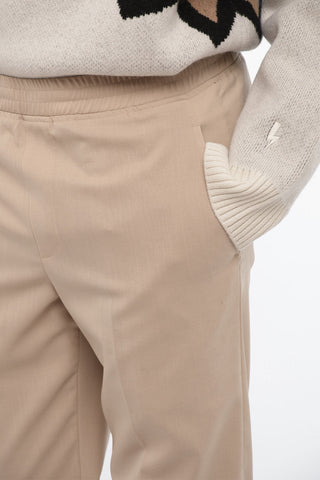 Slim Fit REM Pants with Cuffed Hem