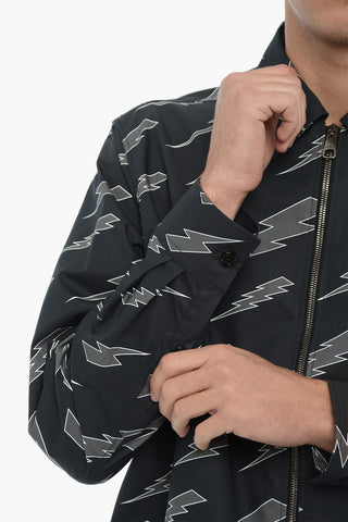 Bedrucktes Overshirt mit Reißverschluss