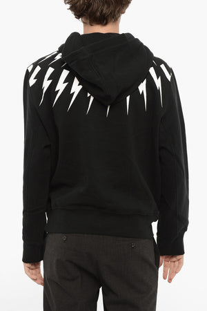 Felpa Hoodie FAIRISLE THUNDERBOLT in Cotone Felpato