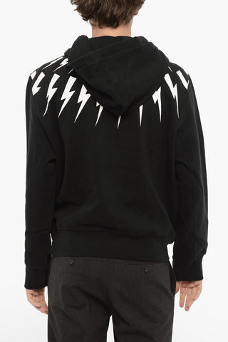 Cotton Fleece Hoodie FAIRISLE THUNDERBOLT