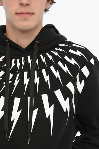 Cotton Fleece Hoodie FAIRISLE THUNDERBOLT