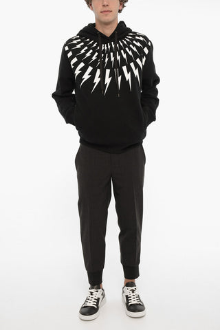 Cotton Fleece Hoodie FAIRISLE THUNDERBOLT