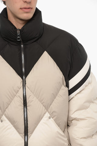Color Block Padded Maxi Jacket