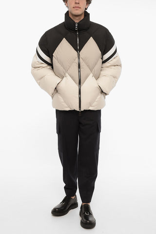 Color Block Padded Maxi Jacket