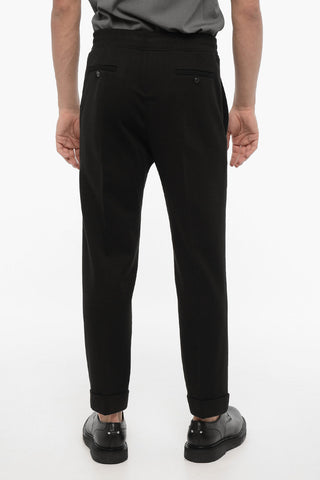 Slim Fit REM Pants with Cuffed Hem