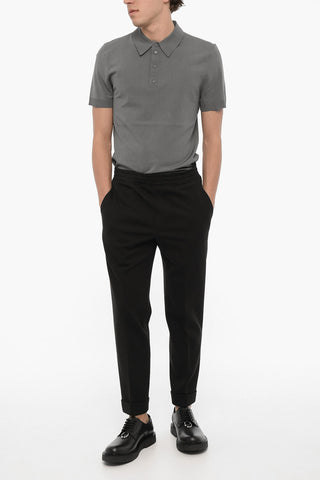 Slim Fit REM Pants with Cuffed Hem
