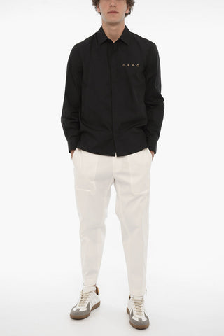 Standard Collar EYELET Loose Fit Shirt