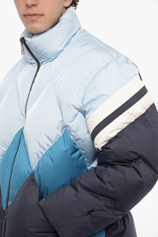 Color Block Padded Maxi Jacket