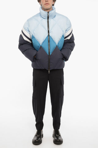 Color Block Padded Maxi Jacket