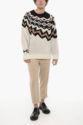 Maglia Girocollo Boxy Fit in Lana