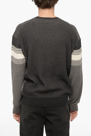 Cotton-and-Cashmere Crew-Neck Blouson Fit Sweater