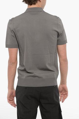 3-Buttons Polo Shirt with Ribbed Edges
