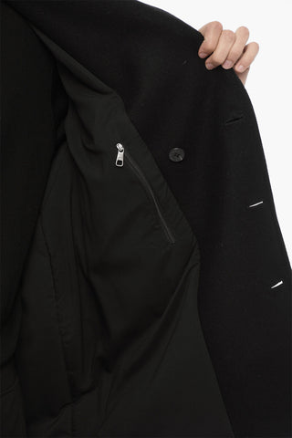 Peacoat Doppiopetto in Misto Lana