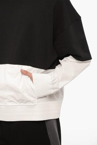 Felpa Girocollo BLOCKING con Fondo in Nylon