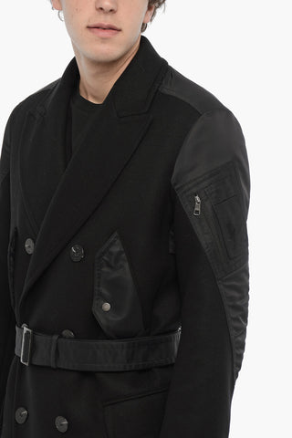 Trench HYBRID Slim Fit in Doppio Tessuto con Cintura