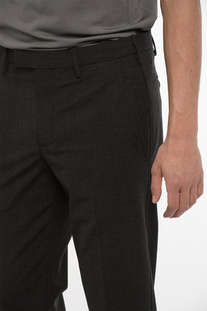 Cargo Skinny Fit-Hose aus Schurwollmischung
