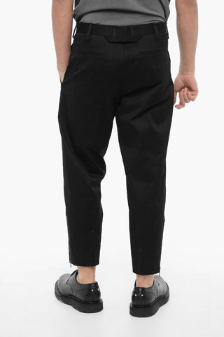 Stretch Cotton TOM Pants with Ankle Zip