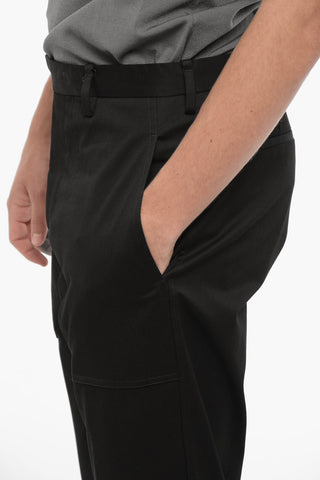 Stretch Cotton TOM Pants with Ankle Zip