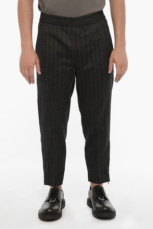 Casual Slim-Fit Virgin Wool Trousers